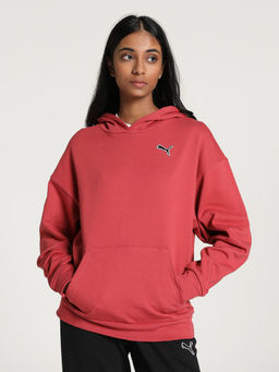Puma - Better Essentials Womens Red Hoodie
