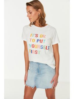 Trendyol - Womens Comfortable White T-shirts