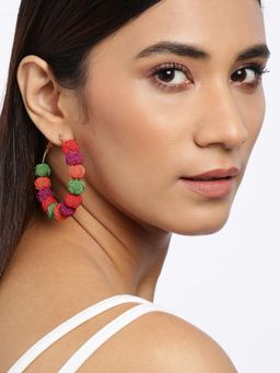 Blueberry - Multi Ball Detailing Hoop Earring