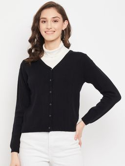 Madame - Solid Black Cardigan