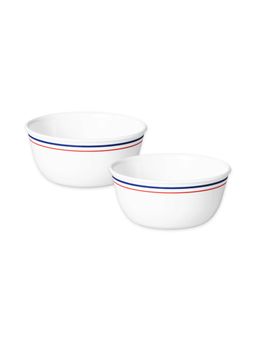 Corelle - Livingware Double Ring Red-N-Blue Pack of 2 828ml Curry-Noodle Bowl Dbl Ring
