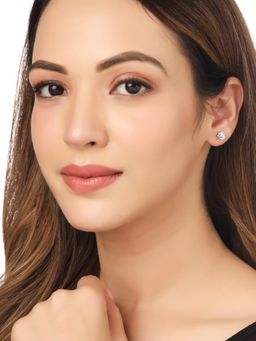 NVR - Cz Studded Studs Earrings