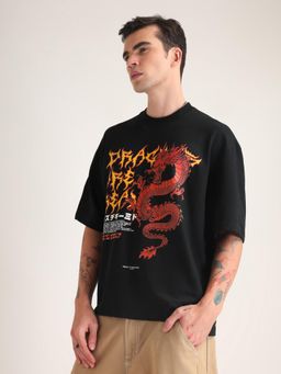 Weezy - Jet Black Dragons Are Real Oversized T-Shirt