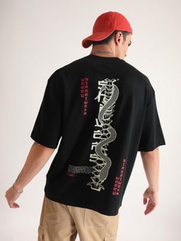 Weezy - Jet Black Shiver Down Oversized T-Shirt