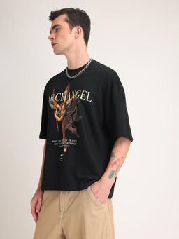 Weezy - Jet Black Archangel Oversized T-Shirt