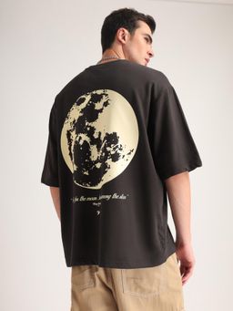 Weezy - Chocolate Brown Selenophile Oversized T-Shirt