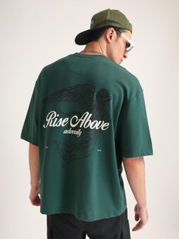 Weezy - Emerald Green Adversity Angel Oversized T-Shirt
