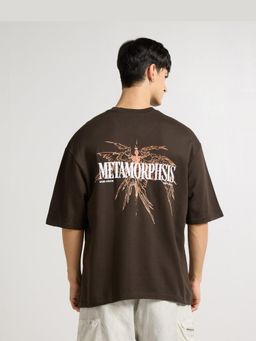 Weezy - Premium Chocolate Brown Metamorphsis Oversized T-Shirt