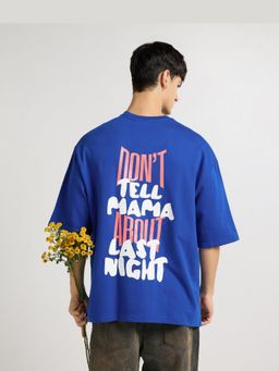 Weezy - Premium Royal Blue Don't Tell Mama Oversized T-Shirt