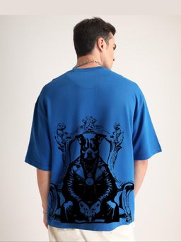 Weezy - Premium Royal Blue Big Dawgs Oversized T-Shirt