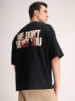 Weezy - Premium Jet Black Trust You Oversized T-Shirt