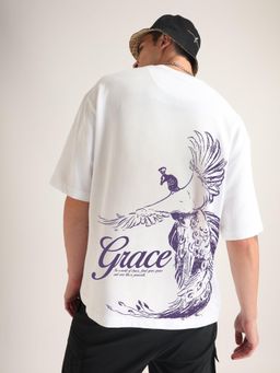 Weezy - Premium White Grace Oversized T-Shirt