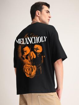 Weezy - Premium Jet Black Melancholy Oversized T-Shirt