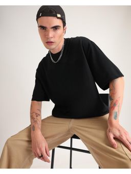 Weezy - Black Premium Cotton Oversized T-Shirt