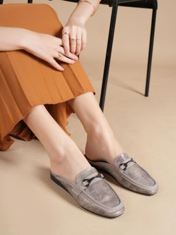 Drop Bold - Women Grey Mules