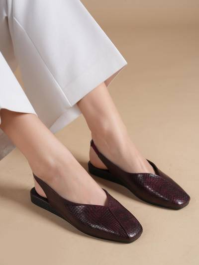 Women Maroon Sandals