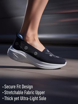 LIBERTY - Women Black LEAP7X GLOWSTAR Walking Shoes