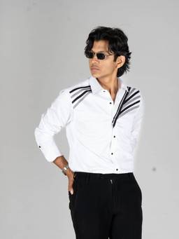 MENOIR - Arch Stripes White Shirt