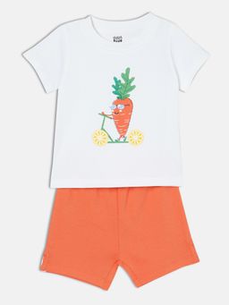 MINI KLUB - Baby Boys Round Neck Half Sleeve Knit T-Shirt & Shorts (Set of 2)