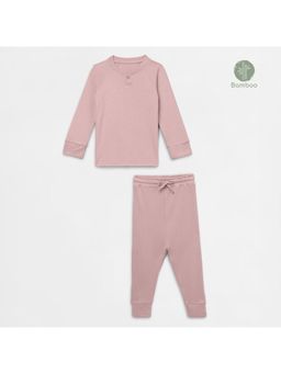 Cocoon Care - Woodrose Bamboo Knitted Cotton Full Sleeve Co-Ords for Babies (Set of 2)