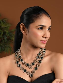 I Jewels - Gold Plated Kundan Long Necklace For Women