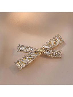 Stol'N - Geometric Rhinestone Bow Claw Clip