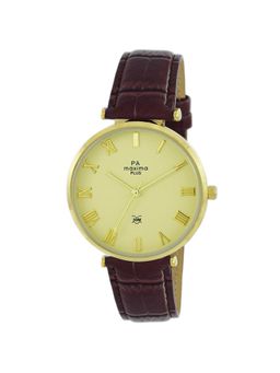 PA Maxima - Attivo Analog Watch for Men in Gold Dial Color