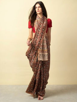 Fabindia - Cotton Silk Kalamkari Print Sari