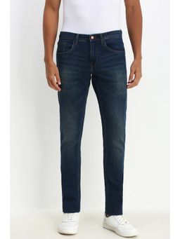 Allen Solly - Men Navy Slim Fit Mid Wash Jeans