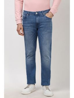 Peter England - Men Blue Light Wash Classic Jeans