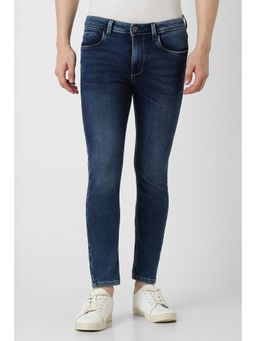 Van Heusen - Men Navy Mid Wash Slim Fit Jeans