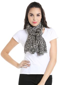 Style Quotient - Women Animal Print Brown Shawl