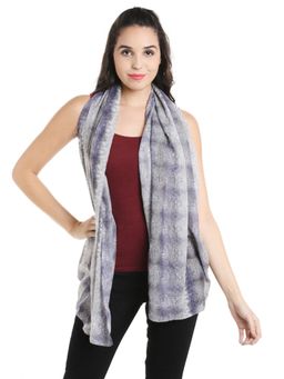 Style Quotient - Women Abstract Grey Stole