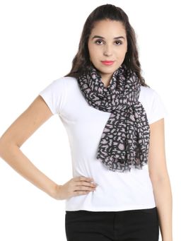 Style Quotient - Women Black & Pink Shawl