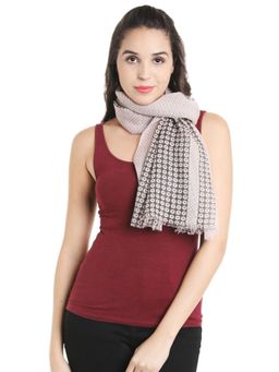 Style Quotient - Women Black & Purple Geometric Printed Shawl