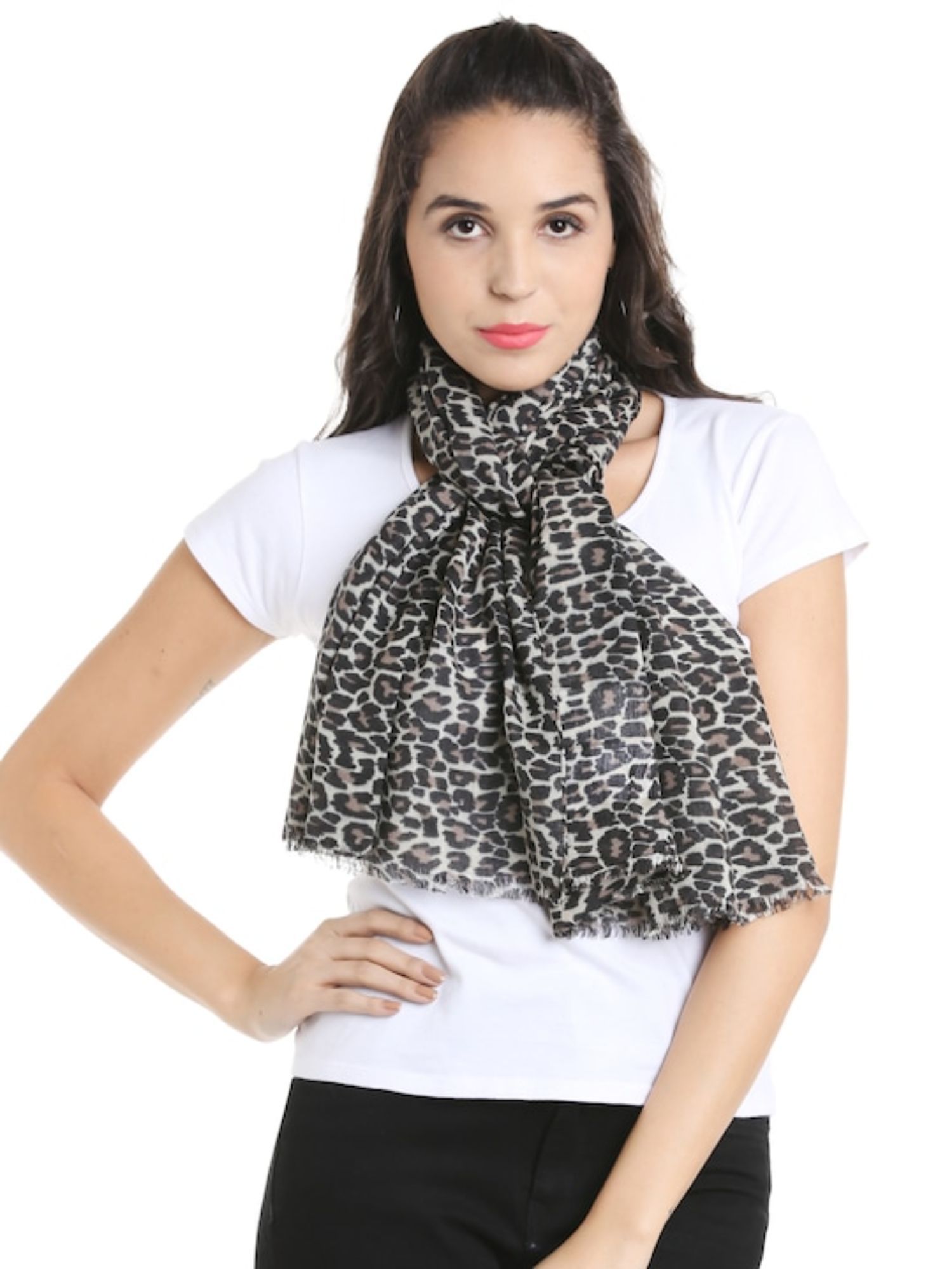 style quotient Women Animal Printed Beige Shawl-picture-34