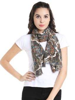 Style Quotient - Women Paisley Printed Multi Color Stole