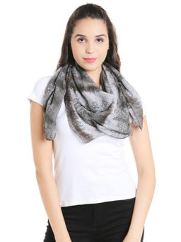 Style Quotient - Women Abstract Grey Stole