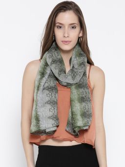 Style Quotient - Women Abstract Green Stole