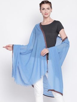 Style Quotient - Women Blue Solid Scarf