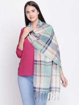 Style Quotient - Women Multi Color Checked Scarf