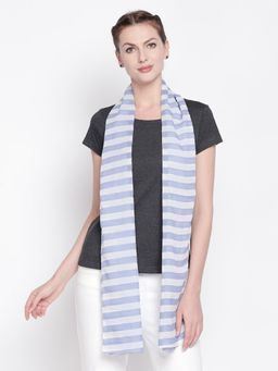 Style Quotient - Women Blue & White Printed Scarf