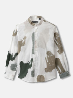 Antony Morato - Boys Multi Printed Spread Collar Full Sleeves Shirt