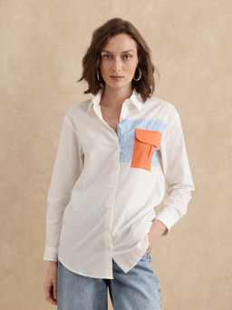 RAREISM - Nuvem Primary Off White Regular Shirt