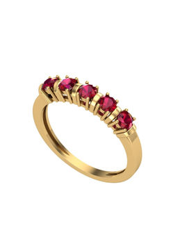 Raf The Label - Fine Jewellery 14k Gold Ruby Five Stone Ring