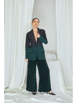 Nirmooha - Emerald Ombre Blazer Black