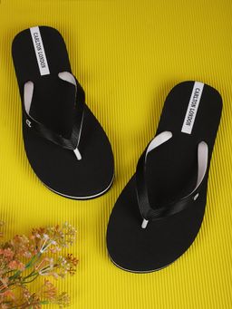 Carlton London - Solid Women Black Flipflops