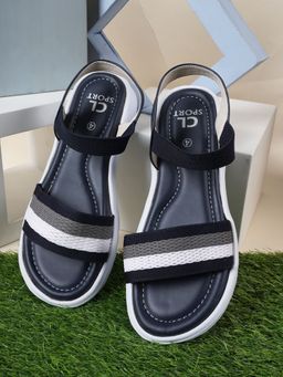 Carlton London - Stripes Navy Blue Sandal