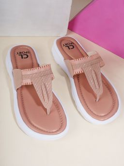 Carlton London - Textured Pink Flipflops