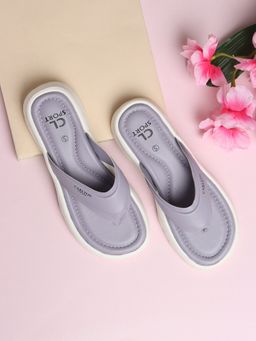Carlton London - Solid Light-purple Flipflops